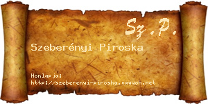 Szeberényi Piroska névjegykártya